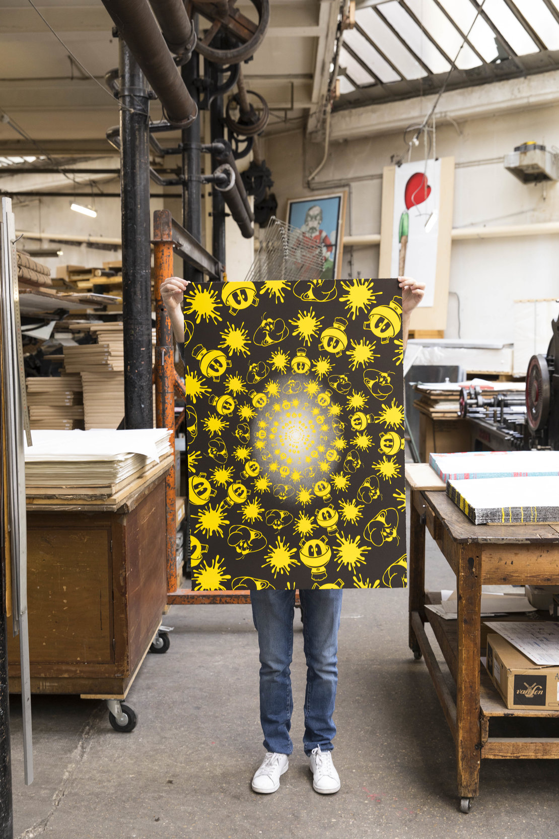 no-stain-no-gain-john-armleder-print-them-all-mamco-geneve-lithograph-black-yellow-edition-publishing-house-contemporary-art no-stain-no-gain-john-armleder-print-them-all-mamco-geneve-lithograph-black-yellow-edition-publishing-house-contemporary-art