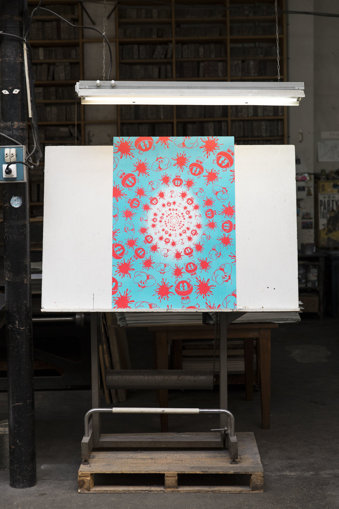 no-stain-no-gain-john-armleder-print-them-all-mamco-geneve-lithograph-blue-pink-edition-printing-house-paris no-stain-no-gain-john-armleder-print-them-all-mamco-geneve-lithograph-blue-pink-edition-printing-house-paris