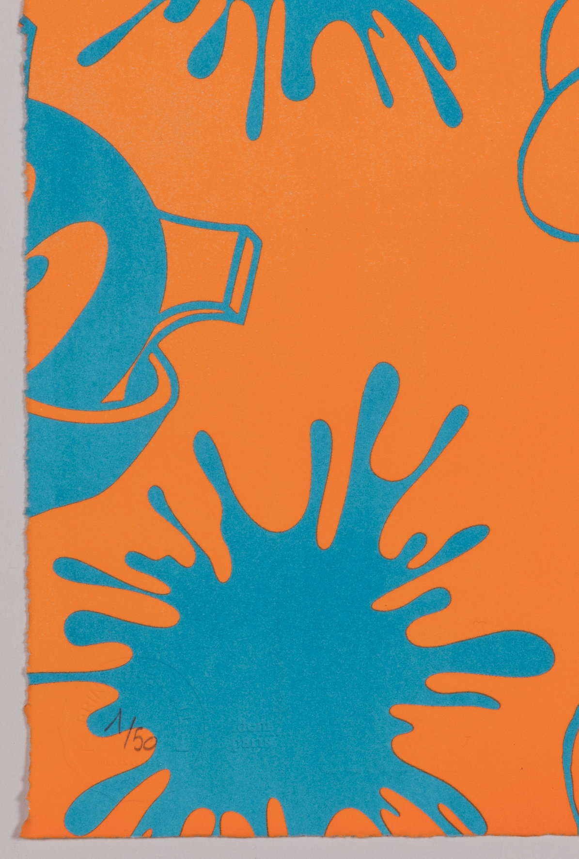 no-stain-no-gain-john-armleder-print-them-all-mamco-geneve-lithograph-numbered-orange-blue-edition-art-print no-stain-no-gain-john-armleder-print-them-all-mamco-geneve-lithograph-numbered-orange-blue-edition-art-print