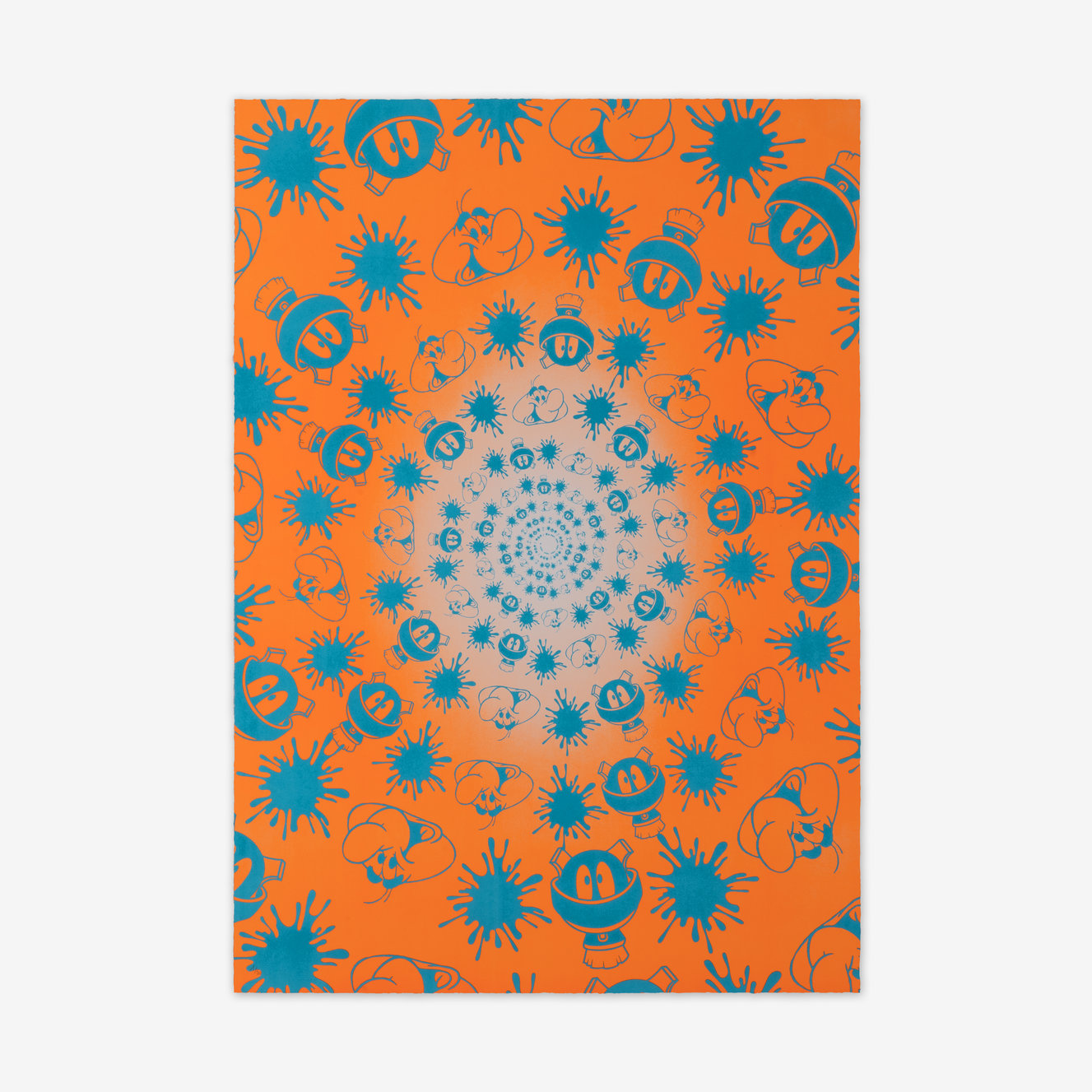 no-stain-no-gain-john-armleder-print-them-all-mamco-geneve-lithograph-orange-blue-edition