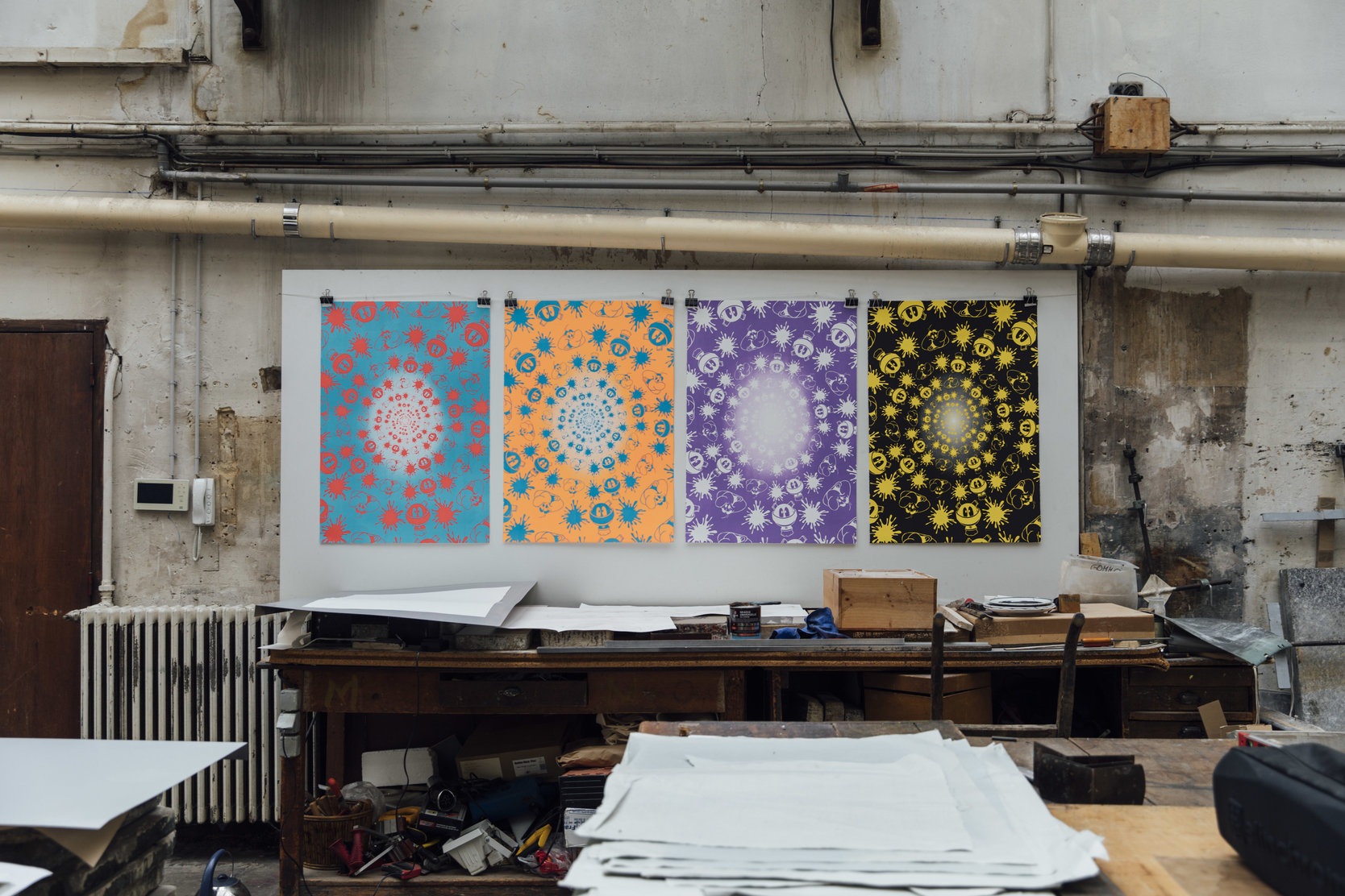 no-stain-no-gain-john-armleder-print-them-all-mamco-geneve-lithographs-christmas-edition-set