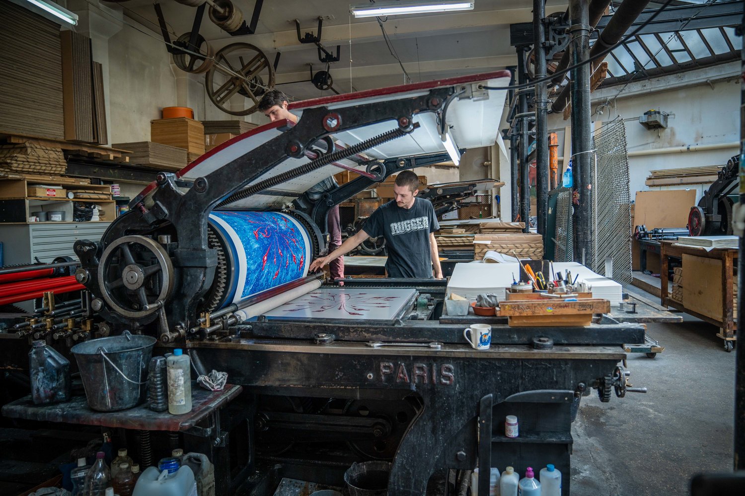 in-the-beginning-red-edition-kenny-scharf-jrp-lithograph-printing-process-paris