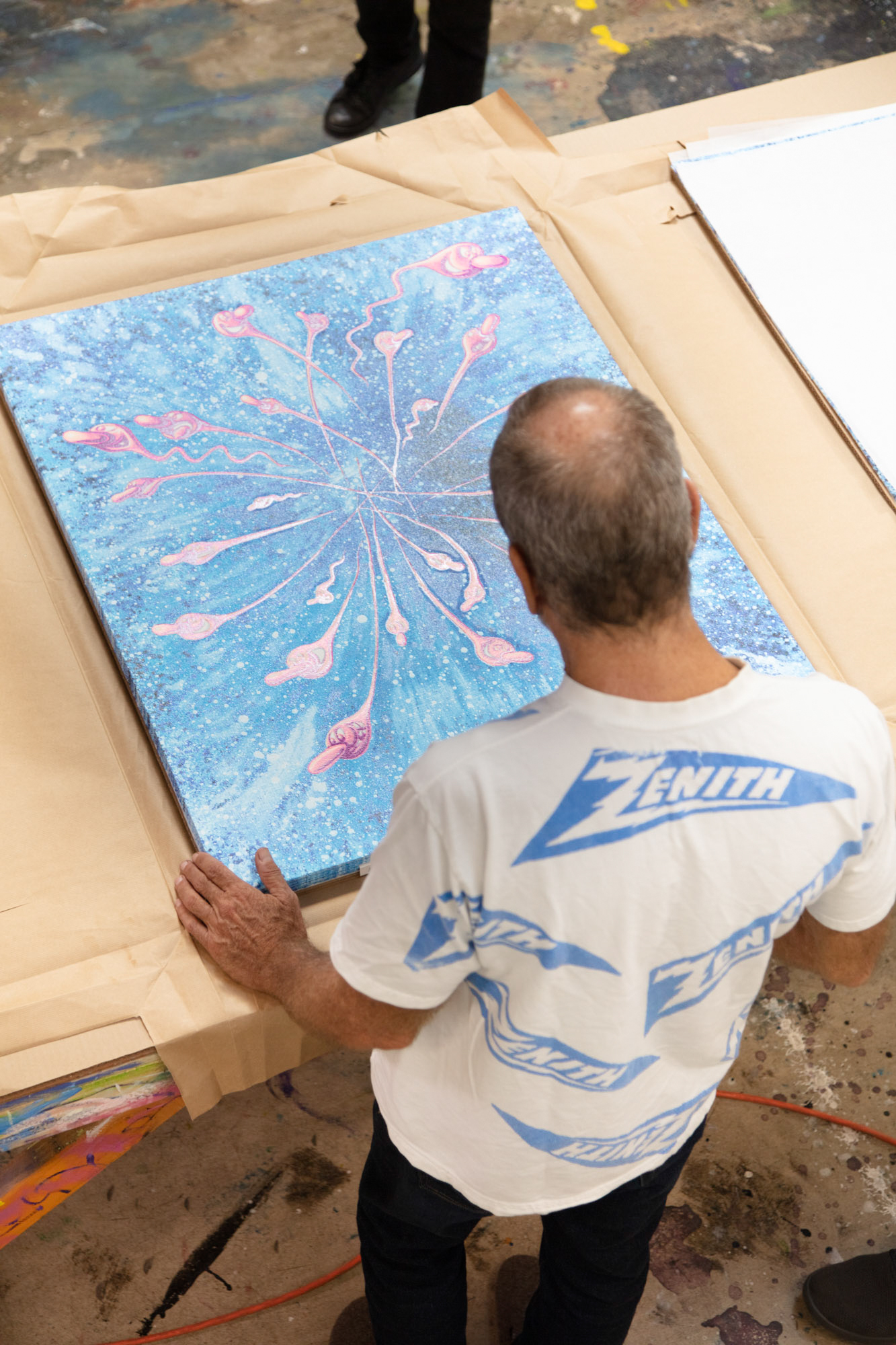 pink-glitters-gloss-in-the-beginning-kenny-scharf-lithograph-jrp-editions-signature-process