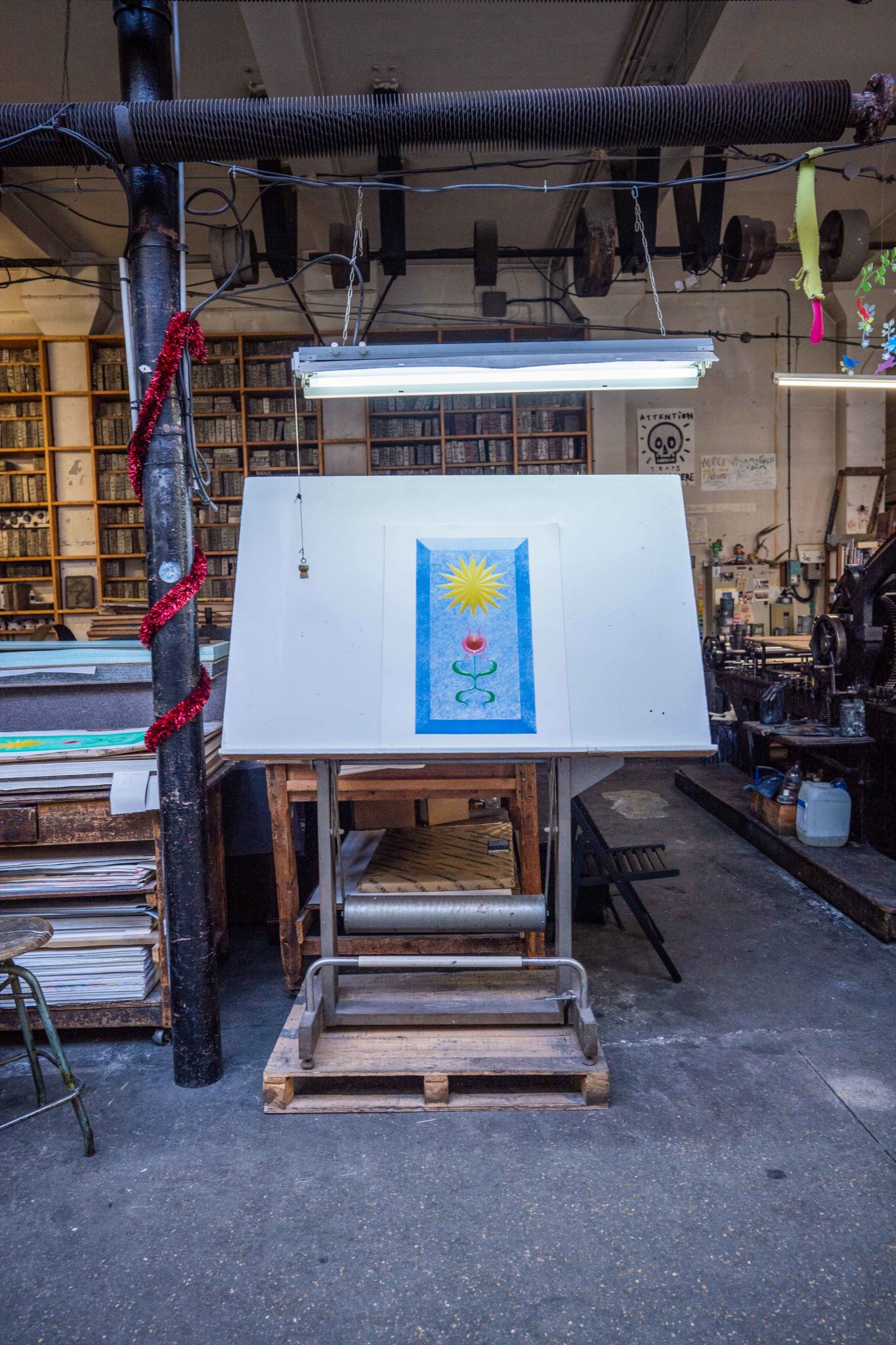 landscape-growth-panel-warm-celestial-blue-jrp-editions-mamco-presentation-printing-house-paris