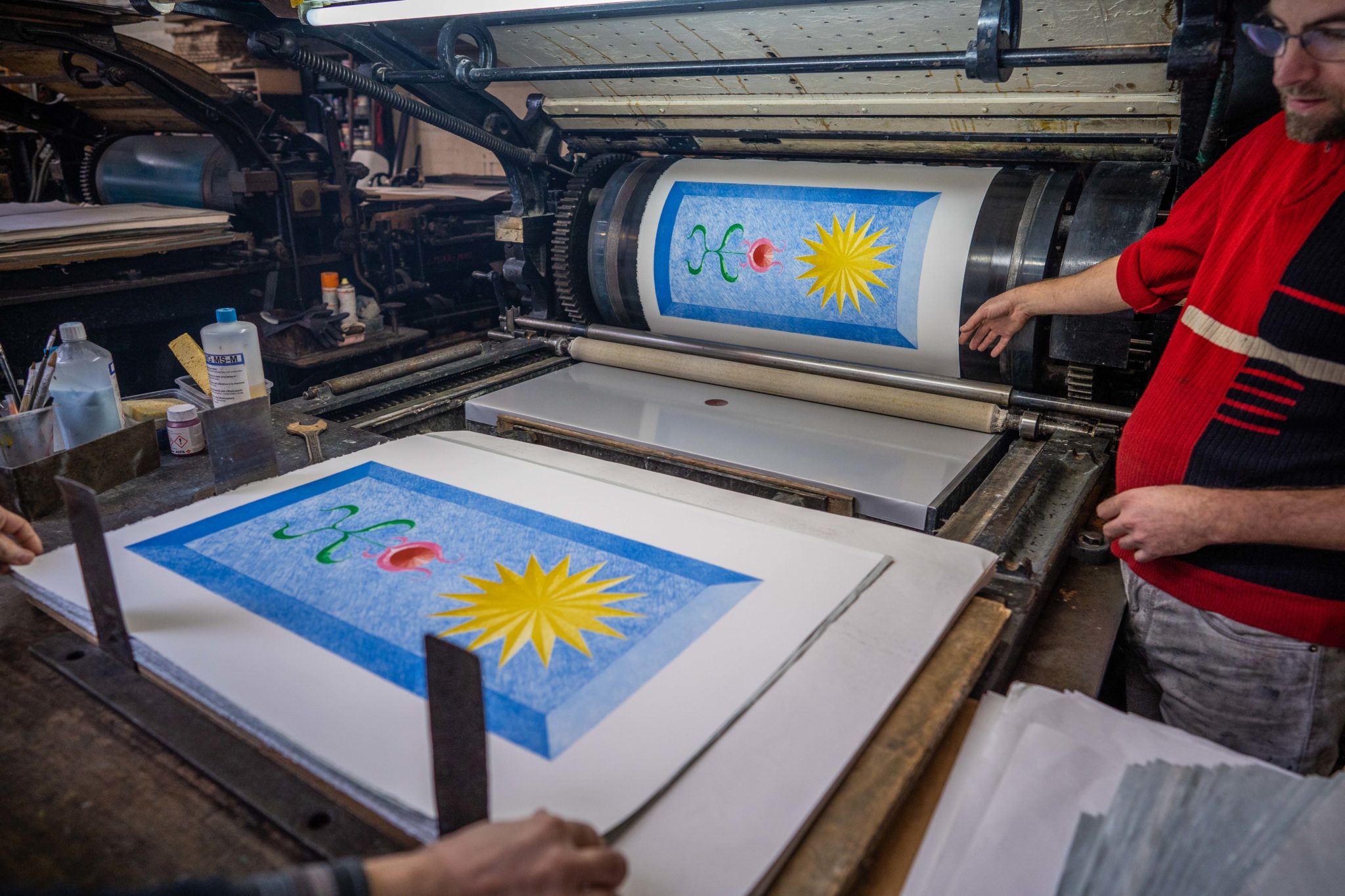 landscape-growth-panel-warm-celestial-blue-jrp-editions-mamco-printing-process-lithograph-paris