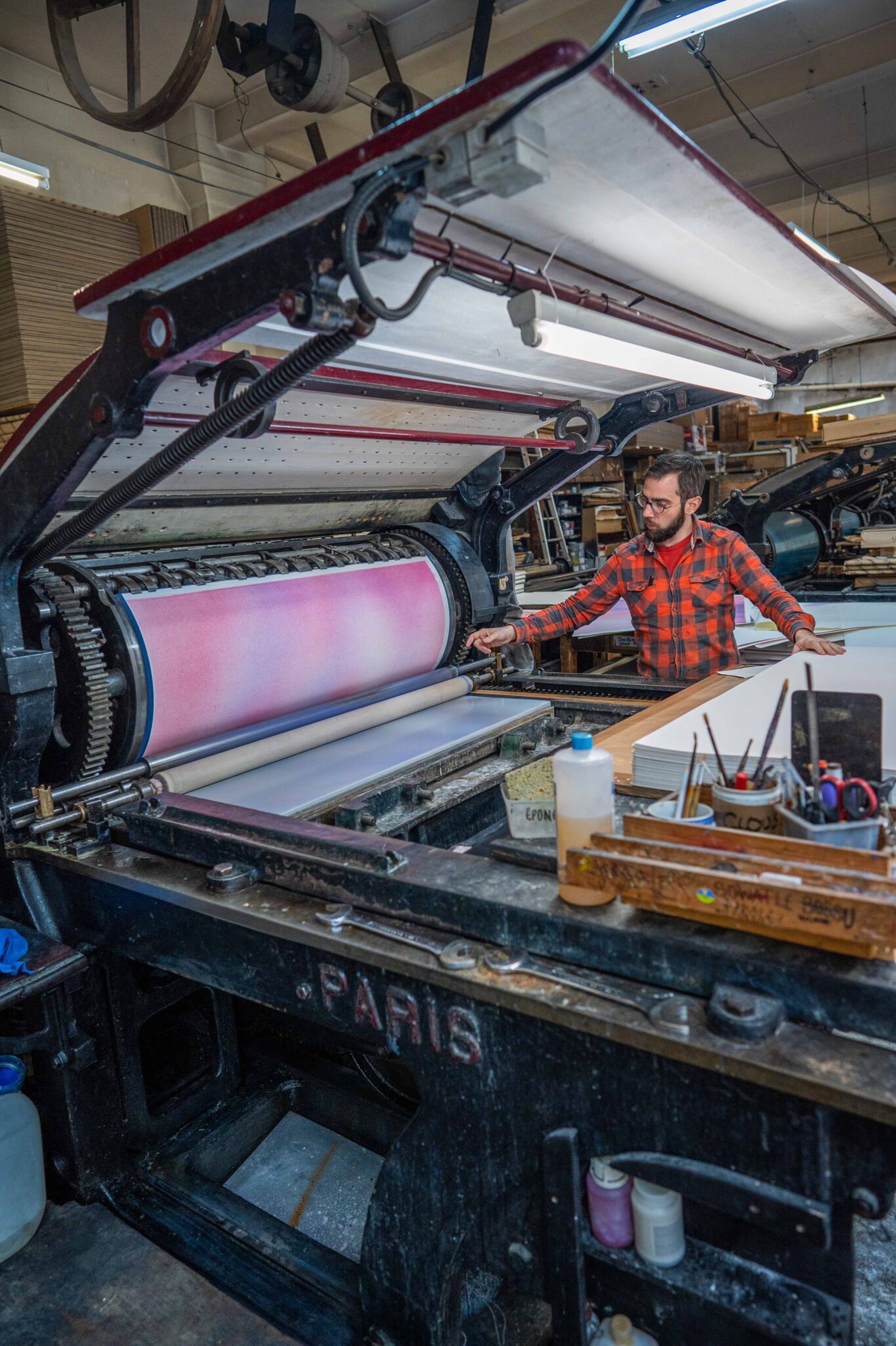 reproductions-choses-1-pink-lithograph-printing-process-isabelle-cornaro-jrp-editions