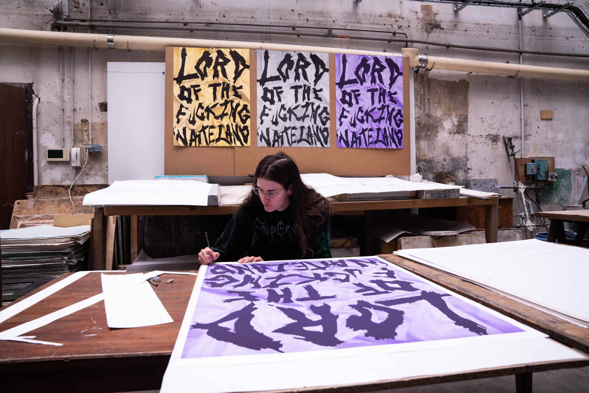 lord-of-the-fucking-wasteland-purple-edition-eliza-douglas-lithograph-signature-process-contemporary-art