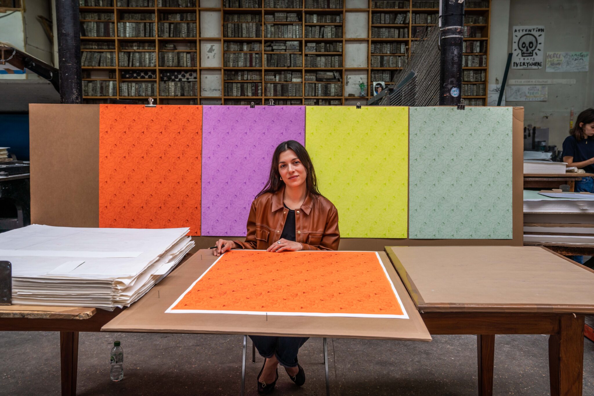 fateba-a-quiet-pattern-orange-edition-lithograph-ebecho-muslimova-signature