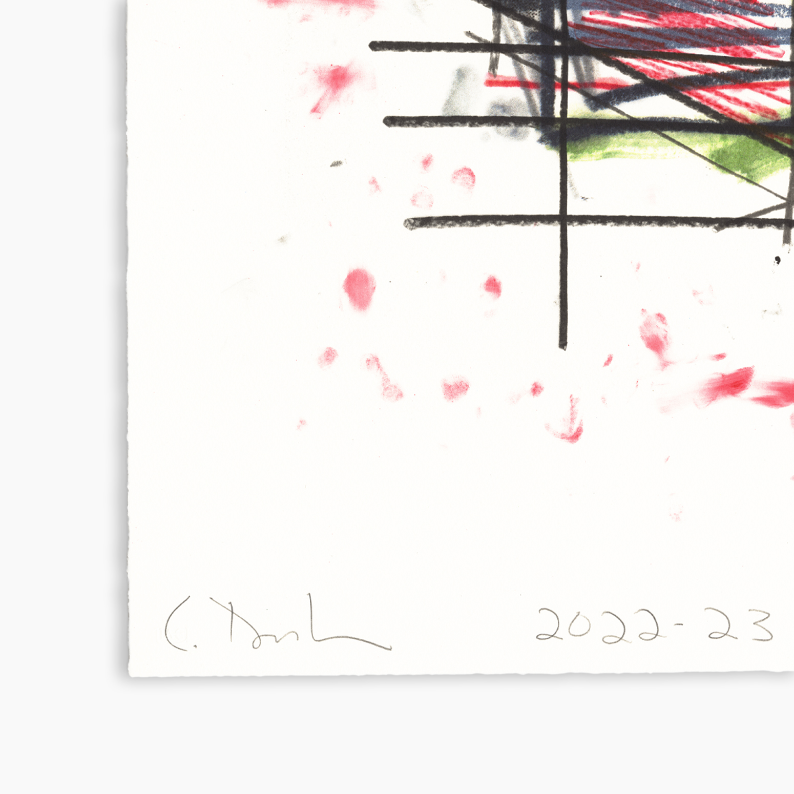 carroll-dunham-open-self-model-single-green-female-lithograph-signature-detail